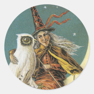 Halloween Hexenkleber Runder Aufkleber