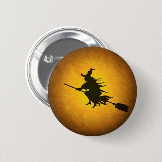 Halloween-Hexenknopf Button (Vorne & Hinten)
