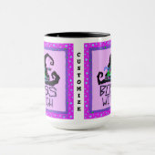 Halloween Hexenkopf Funny Lila anpassbar Tasse (Zentrum)