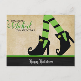 Halloween-Hexenkopfpostkarten Postkarte