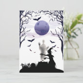 Halloween Hexenkrebstier Karte (Stehend Vorderseite)