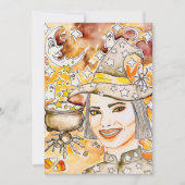 Halloween Hexenkunst Feiertagskarte (Vorderseite)