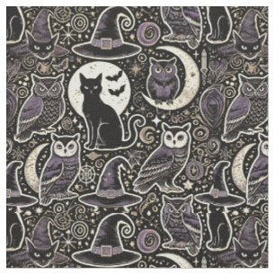 Halloween-Hexenkunst und Spooky-Nacht Stoff
