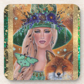 Halloween Hexenkunst von Renee Lavoie Getränkeuntersetzer (Vorderseite)