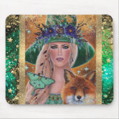 Halloween Hexenkunst von Renee Lavoie Mousepad (Vorne)