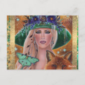 Halloween Hexenkunst von Renee Lavoie Postkarte (Rückseite)