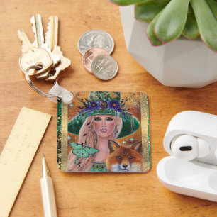 Halloween Hexenkunst von Renee Lavoie Schlüsselanhänger