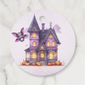 Halloween Hexenkunst Zauberburg Geschenkanhänger (Rückseite)