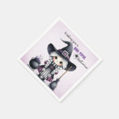 Halloween Hexenkunst Zauberburg Serviette (Ecke)