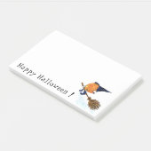 Halloween Hexenkürbis Flying Funny Funny Post-it Klebezettel (angewinkelt)