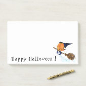 Halloween Hexenkürbis Flying Funny Funny Post-it Klebezettel (Auf Schreibtisch)