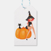 Halloween Hexenkürbis Geschenkanhänger (Vorderseite)