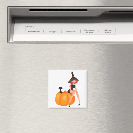 Halloween Hexenkürbis Magnet (In Situ (Geschirrspüler))