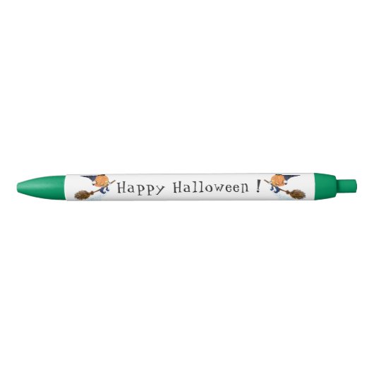 Halloween Hexenkürbis mit Broom Kugelschreiber (Vorderseite)