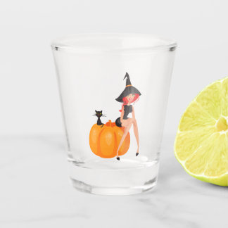 Halloween Hexenkürbis Schnapsglas