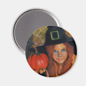 Halloween Hexenmagnet Magnet (Vorderseite/Rückseite)