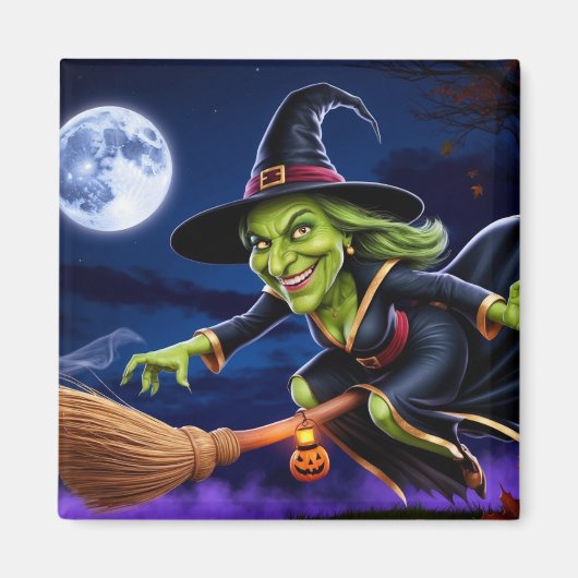 Halloween/Hexenmagnet Magnet (Vorne)