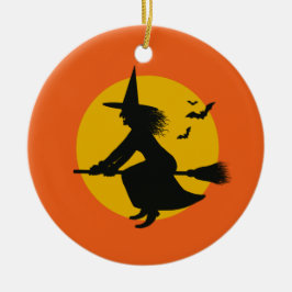 Halloween-Hexenmeister Keramik Ornament