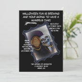 Halloween-Hexenmeister-Party Einladung (Stehend Vorderseite)