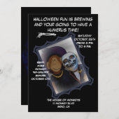 Halloween-Hexenmeister-Party Einladung (Vorne/Hinten)