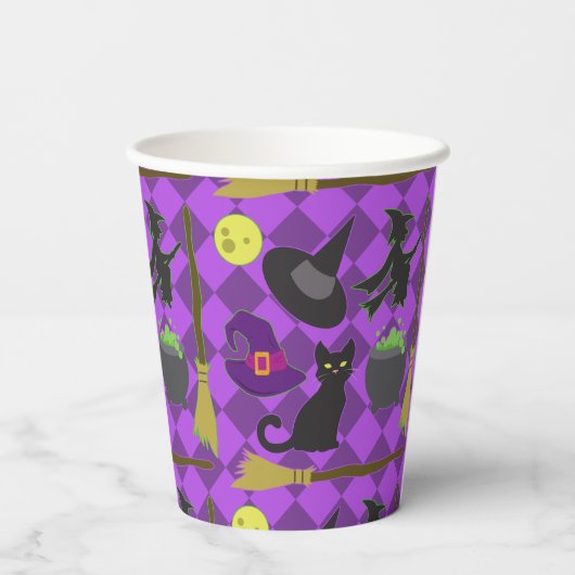 Halloween Hexenmeisterschaft Pappbecher (Rückseite)