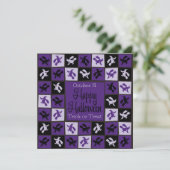 Halloween-Hexenmosaik Einladung (Stehend Vorderseite)