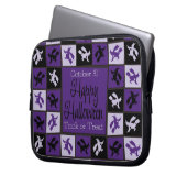 Halloween-Hexenmosaik Laptopschutzhülle (Vorderseite Links)