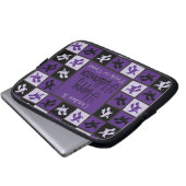 Halloween-Hexenmosaik Laptopschutzhülle (Vorne Knopf)