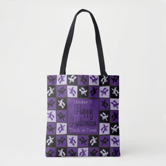 Halloween-Hexenmosaik Tasche (Vorderseite)