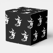 Halloween-Hexenmuster, schwarz-weiß Geschenkschachtel (Rückseite)
