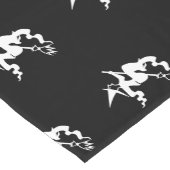 Halloween-Hexenmuster, schwarz-weiß Kurzer Tischläufer (Ecke)