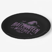 Halloween "Hexennacht" Papierplatte Pappteller (Schrägansicht)
