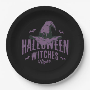 Halloween "Hexennacht" Papierplatte Pappteller