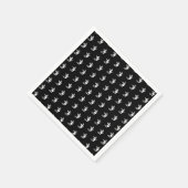 Halloween-Hexenpapier, schwarz-weiß Serviette (Ecke)