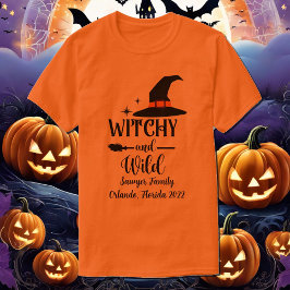 Halloween Hexenpersonalize Name Group Urlaub T-Shirt