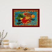 Halloween-Hexenposter in Rot Poster (Küche)