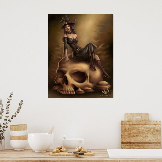 Halloween Hexenposter Poster (Küche)
