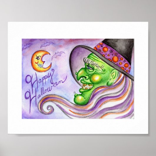 Halloween Hexenposter Poster (Vorne)