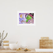 Halloween Hexenposter Poster (Küche)