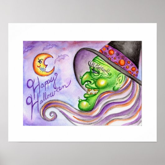 Halloween Hexenposter Poster (Vorne)