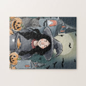 Halloween-Hexenrätsel Puzzle (Horizontal)