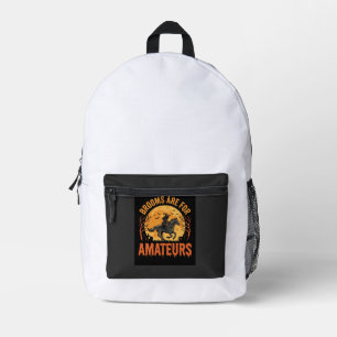 Halloween Hexenreiter Pferdebesen sind für Amateur Bedruckter Rucksack