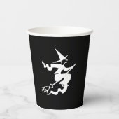 Halloween Hexenschwarz-weiß-Spore Pappbecher (Rückseite)