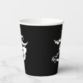 Halloween Hexenschwarz-weiß-Spore Pappbecher (Links)