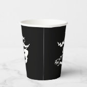 Halloween Hexenschwarz-weiß-Spore Pappbecher (Rechts)