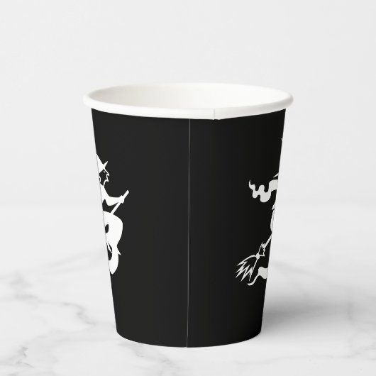 Halloween Hexenschwarz-weiß-Spore Pappbecher (Rechts)