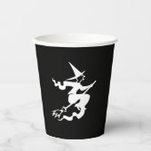 Halloween Hexenschwarz-weiß-Spore Pappbecher (Vorderseite)