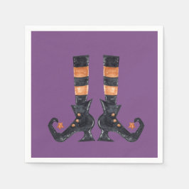 Halloween Hexenstiefel Serviette