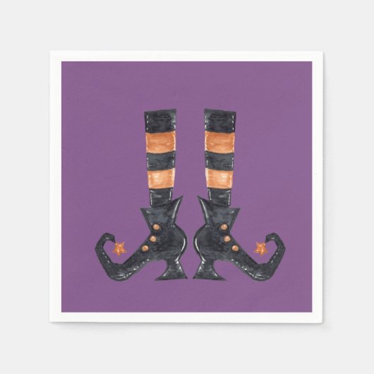 Halloween Hexenstiefel Serviette (Vorderseite)