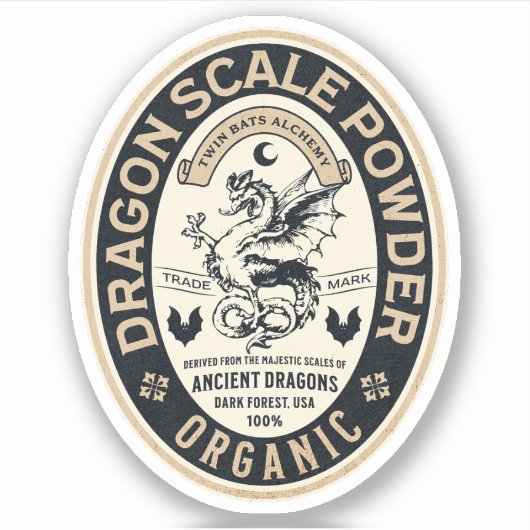 Halloween Hexentränke Apothekarflaschen-Etikett Aufkleber (Vorderseite)